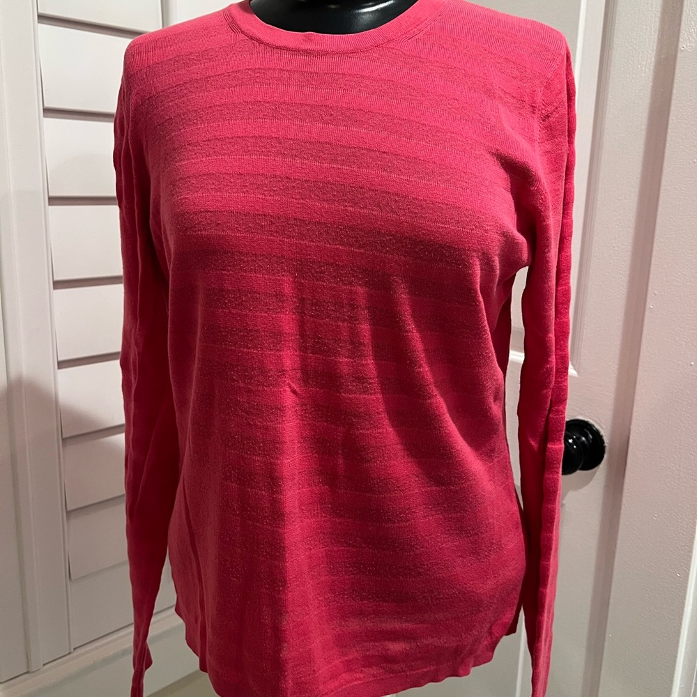 BR Pink Crewneck Long-Sleeve Top